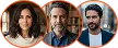 Avatars van tevreden Zrivalendu gebruikers